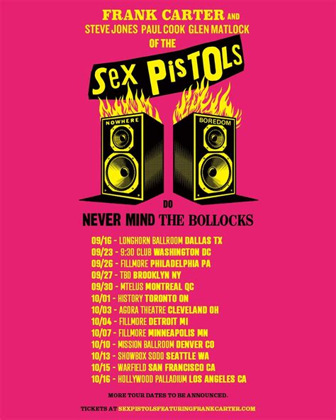 Sex Pistols With Frank Carter Announce First North American Tour In 20 Years