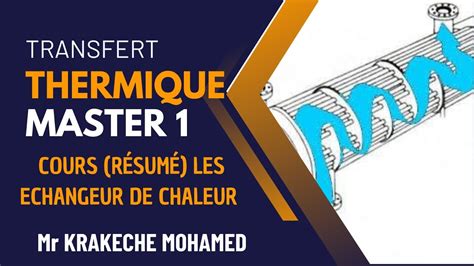 Partie II Les échangeurs de chaleur Cours 4 résumé Master 1 GP