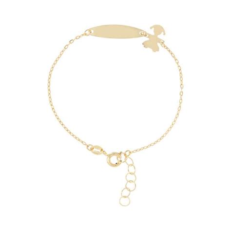 Bracciale Baby Con Targhetta Incisa In Oro Kt Ldilinda Gioielli