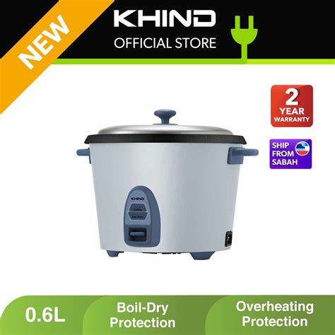 Khind Electric Rice Cooker 0 6L RC806N Shopee Malaysia