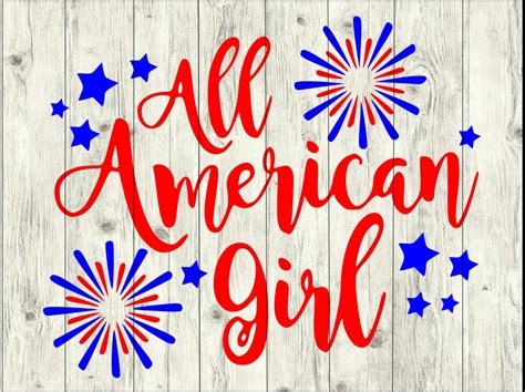 All American Girl Svg Bundle American Girl Cut File Usa Etsy