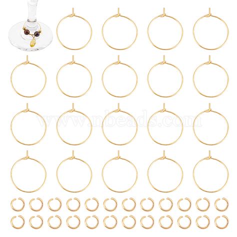 80Pcs 316 Surgical Stainless Steel Hoop Earring Findings Wine Glass