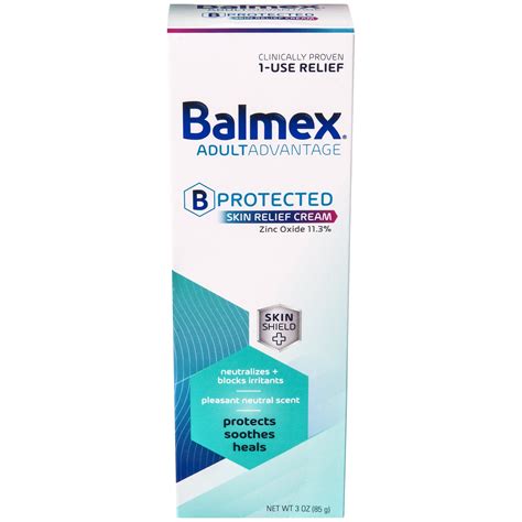 Balmex Adultadvantage Skin Relief Cream Anti Genital Rash Protector 3oz