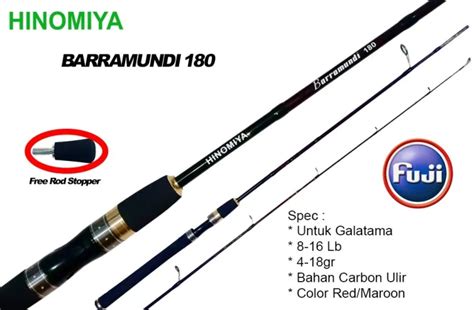 Alat Pancing Joran HINOMIYA Barramundi 180 Cm 8 16 Lb Spinning Ring