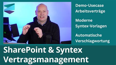 SharePoint Vertragsmanagement Mit Microsoft Syntex YouTube