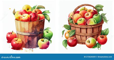 Bushel Basket Of Apples Bushel Basket Of Agricultural Crops Fruits