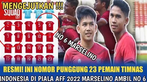 Resmi Ini Nomor Punggung Pemain Timnas Indonesia Di Piala Aff