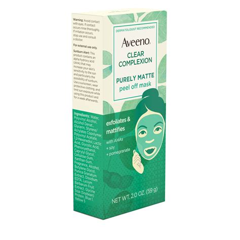 Aveeno Clear Complexion Pure Matte Peel Off Face Mask 20 Oz