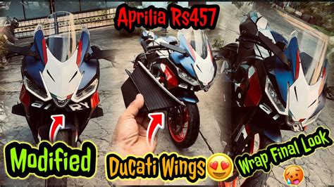 Finallyducati Wings Installed In Aprilia Rs Modified Aprilia