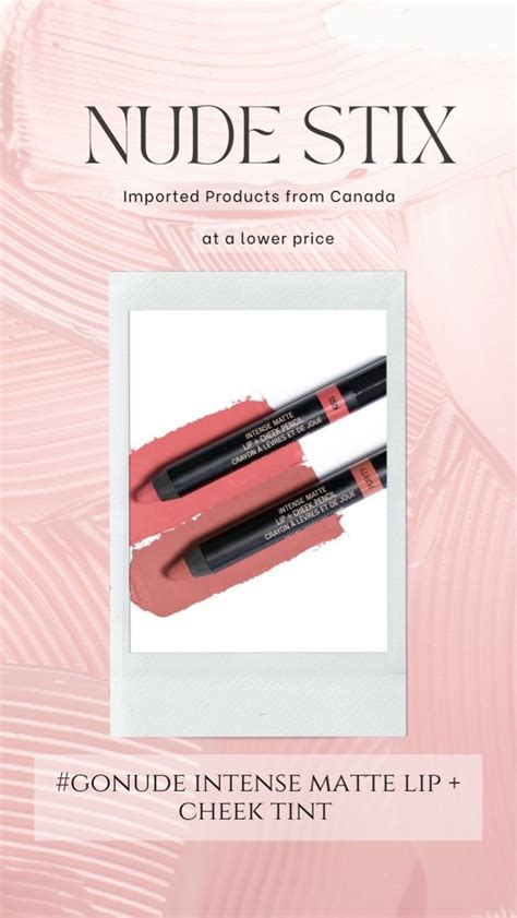 Nude Stix GoNude Intense Matte Lip Cheek Tint Beauty Personal Care Face Makeup On Carousell