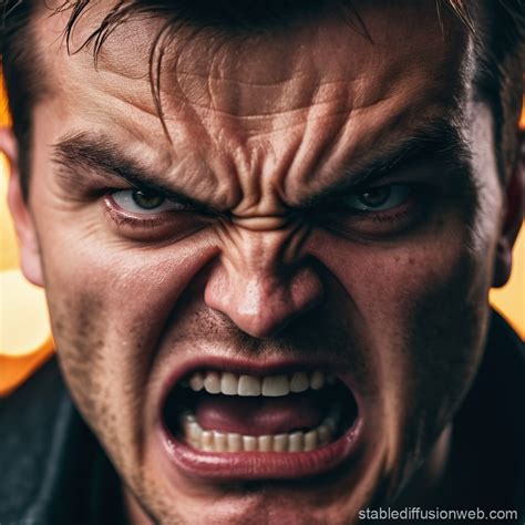 angry facial expression stable diffusion