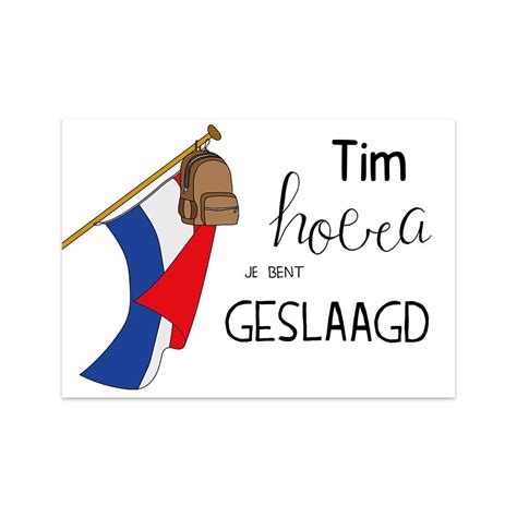 Geslaagd Met Nederlandse Vlag En Eigen Naam Nr 2 Stickerstad