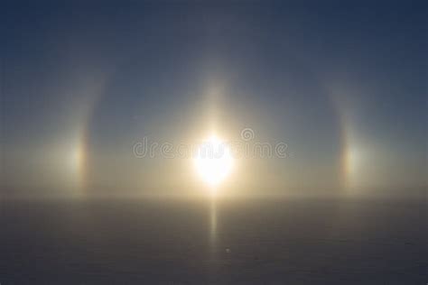 22 Degree Halo And Moon Stock Photo Image Of Meteorology 37689816