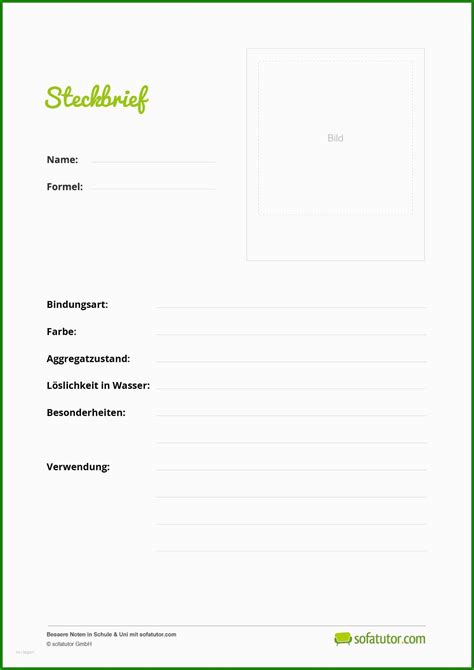 Steckbrief Schule Vorlage Word Kostenlose Vorlagen Zum Download