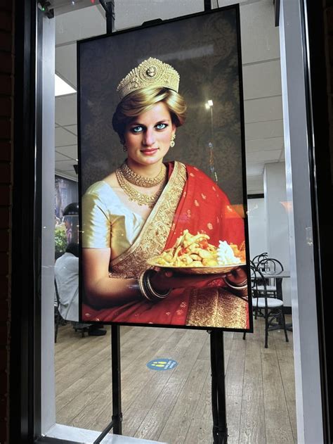 This Indian Takeaway Has A Ai Portrait Of Lady Diana Holding A Full