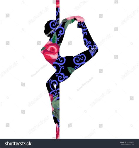 Poledance Vector Illustration Stock Vector Royalty Free 591134537