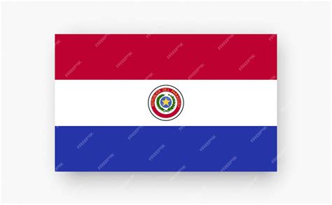 Premium Vector Paraguay Detailed Flag On White Background Vector