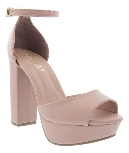 Sandália Gabriela Meia Pata Detalhe Fivela Nude Parcelamento sem juros