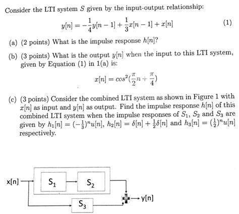 Solved Consider The Lti System S Given By The Input Output Relationship 1 A 2 Points