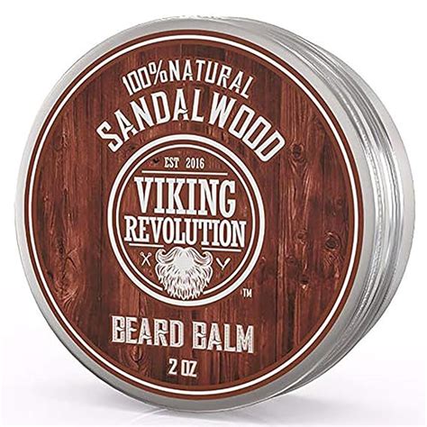 Viking Revolution Beard Balm With Sandalwood Scent And Argan And Jojoba Oils Styles