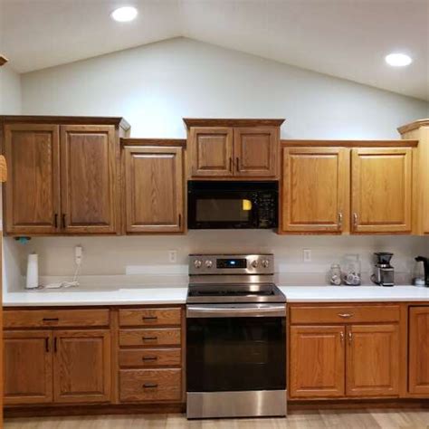 How To Refinish Honey Oak Kitchen Cabinets Wow Blog