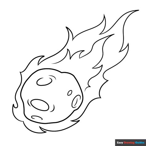 Meteor Coloring Page | Easy Drawing Guides