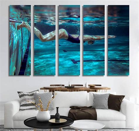 Swimmer Wall Art Swimmer Canvas Print Swimmer Large Wall Decor Swimmer