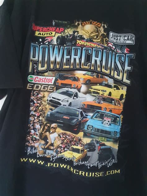 Powercruise Castrol Supercheap Racing Burnout Drift Hot Rod Tshirt BLACK EBay