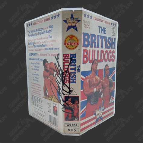 Davey Boy Smith signed WWF British Bulldogs VHS – Signed By Superstars