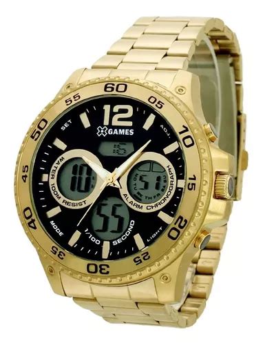 Relógio X games Masculino Xmgsa005 P2kx Dourado Anadigi Parcelamento