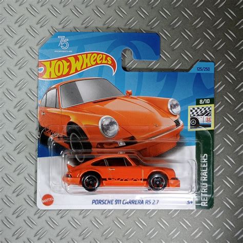 Hot Wheels Porsche 911 Carrera Rs 2 7 Rare Collectible Miniature Model 1 64 Scale Gift Idea With
