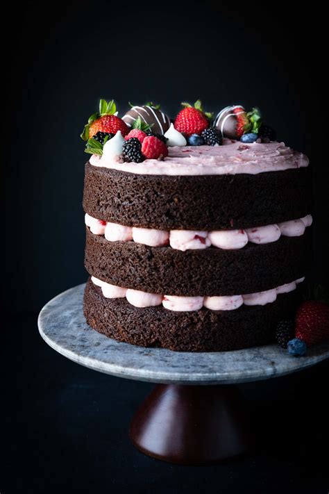 Chocolate Cake With Strawberry Buttercream Wyldflour