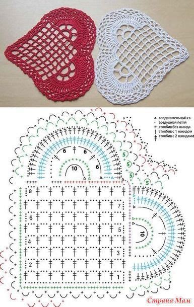 Dessous De Verre Coeur De La Saint Valentin Au Crochet Crochet Heart