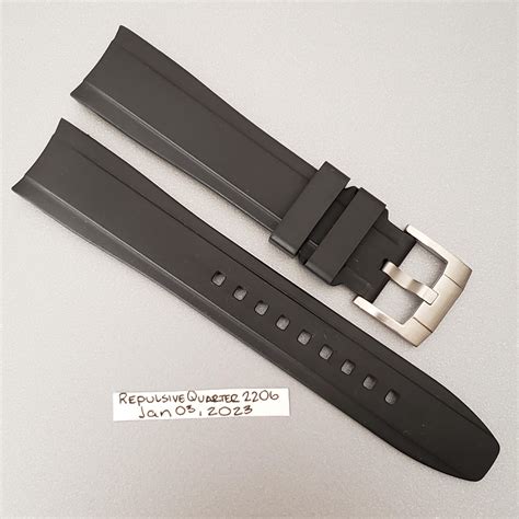 Wts Everest Black Rubber Strap For Rolex Eh5 20mm Suitable For