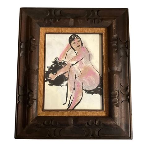 Female Nude Abstract S Watercolor Framed For Sale At Pamono