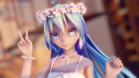 【mmd】 さよならスーヴェニア Sayonara Souvenir 【tda Miku Sakura White Dress