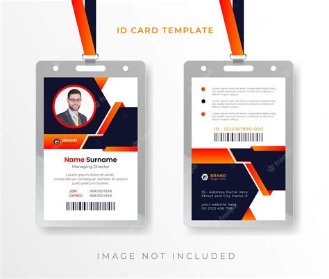 Premium Vector Professional Minimalist Corporate Employee Id Card