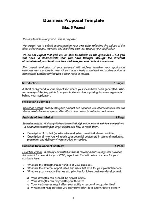 Printable Sample Business Proposal Template Form Forms And For New