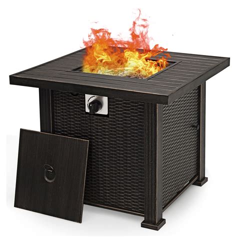 Giantex Gas Fire Pit Table 30 Inch 50 000 BTU Auto Ignition Propane