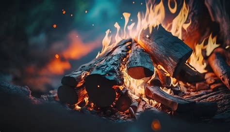 Premium AI Image A Fire Burns In A Dark Background