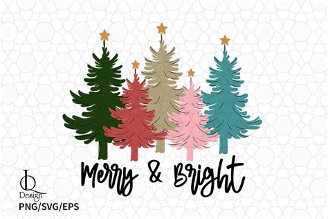 Christmas Tree Merry and Bright SVG Graphic by LQ Design · Creative Fabrica