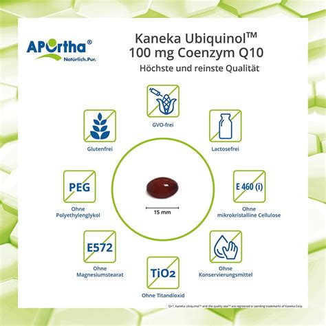 Aportha Kaneka Ubiquinol Coenzym Q Kapseln Mg St Shop