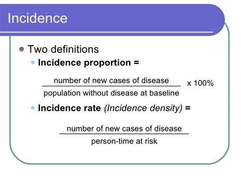 Incidence And Prevalence