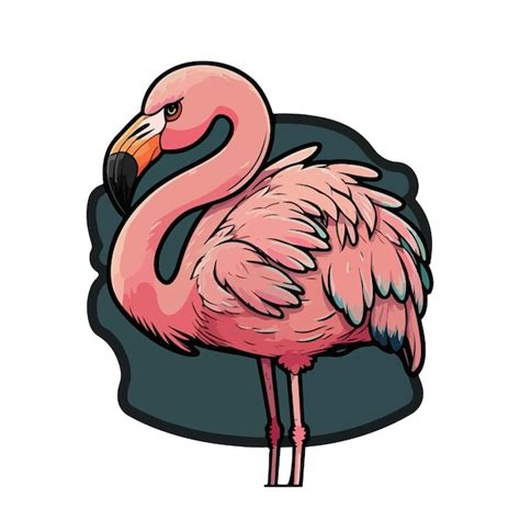 Premium Vector Cute Flamingo Cartoon Style