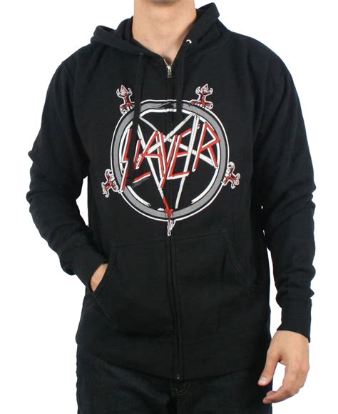 Licensed Slayer South Of Heaven Black Sweatshirt Zip Up Hoodie Ebay