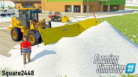 Loader With Metal Pless Plowing Big Parking Lot Farming Simulator