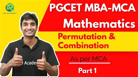 Pgcet Mca Mathematics Permutation And Combination Exams 2023