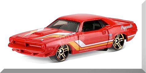 Hot Wheels Plymouth Aar Cuda Muscle Mania Red Contemporary