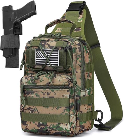 HPDF Mochila táctica tipo bandolera militar para hombre bolsa cruzada