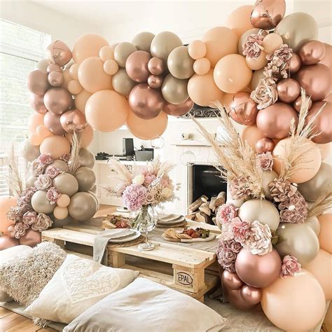 Buy Blush Ivory Balloons Garland Double Stuffed Nude Brown Cream Balloon Pastel Beige Peach Rose